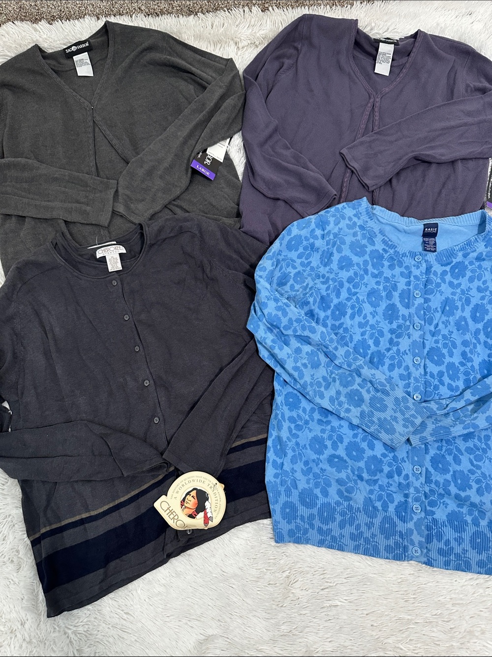 🥕 Bundle of 4 Cardigan Sweaters Size L/XL